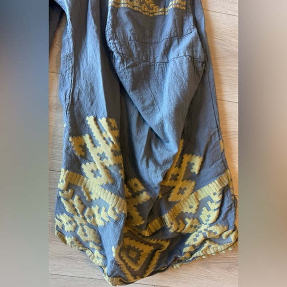 John P Greece Lagenlook Boho Harem Linen Pants One Size Fits All - Picture 5 of 6